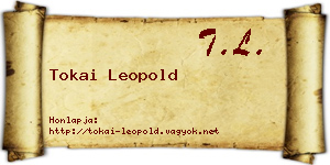 Tokai Leopold névjegykártya